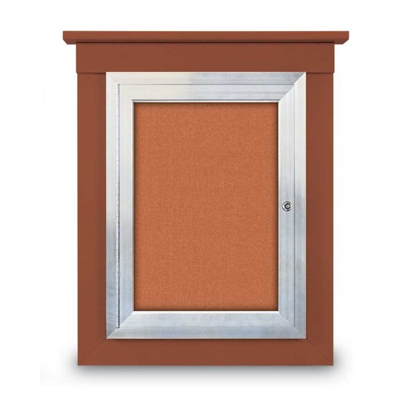 72"x48" 3-Door Enclosed Letterboard, Grey Vinyl/Lt Oak